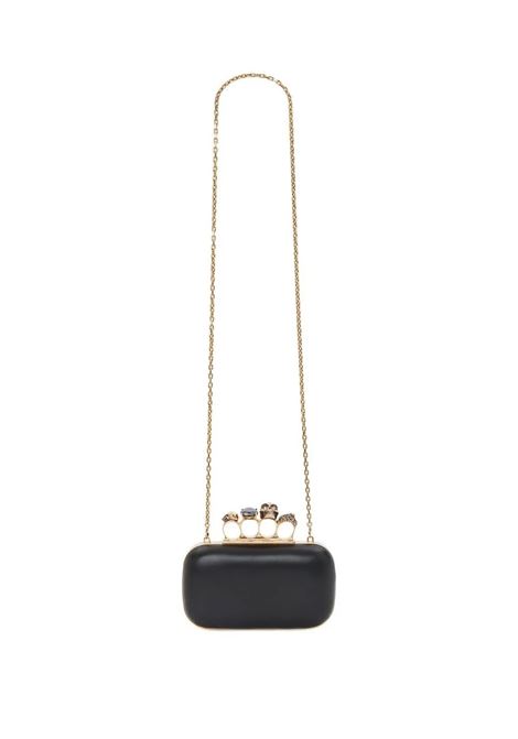 Clutch Knuckle Con Catena in Nero ALEXANDER MCQUEEN | 676256-1AAJD1000